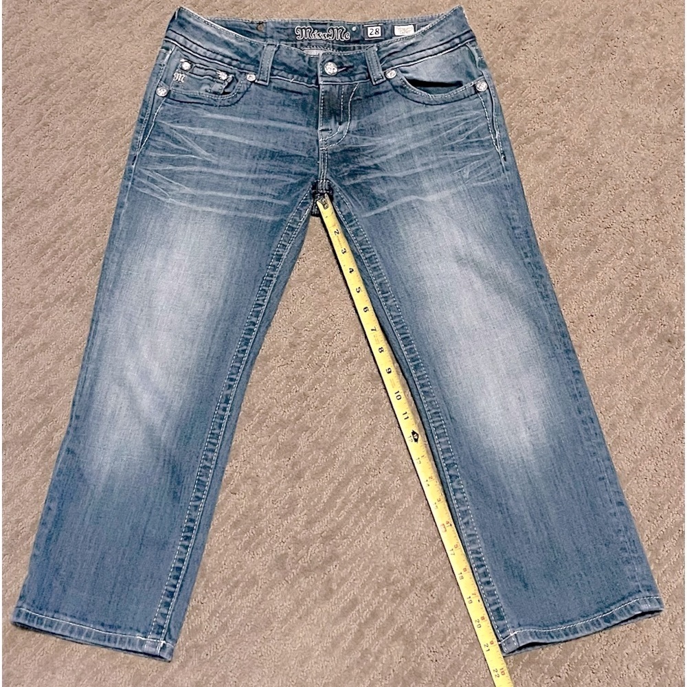 Miss Me Capris Sz28 Angel Wing Excellent Condition Hardly Worn, Beautiful Style - Picture 10 of 10